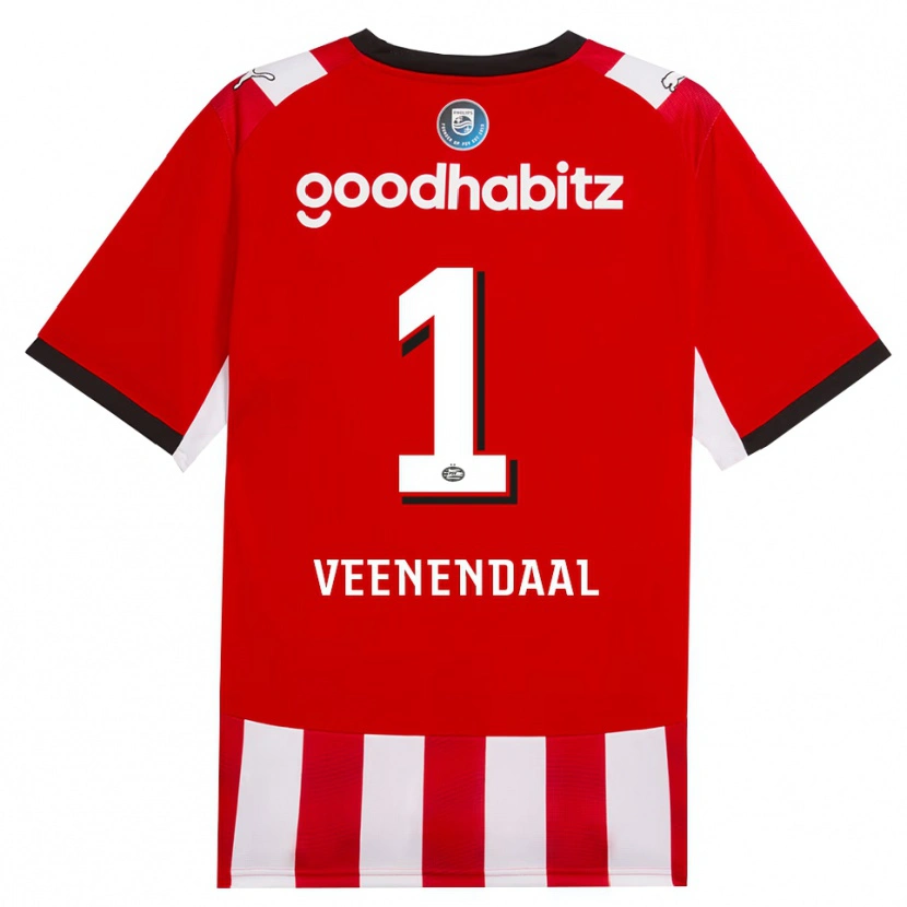 Danxen Homem Camisola Sari Van Veenendaal #1 Vermelho Branco Preto Principal 2026/27 Camisa