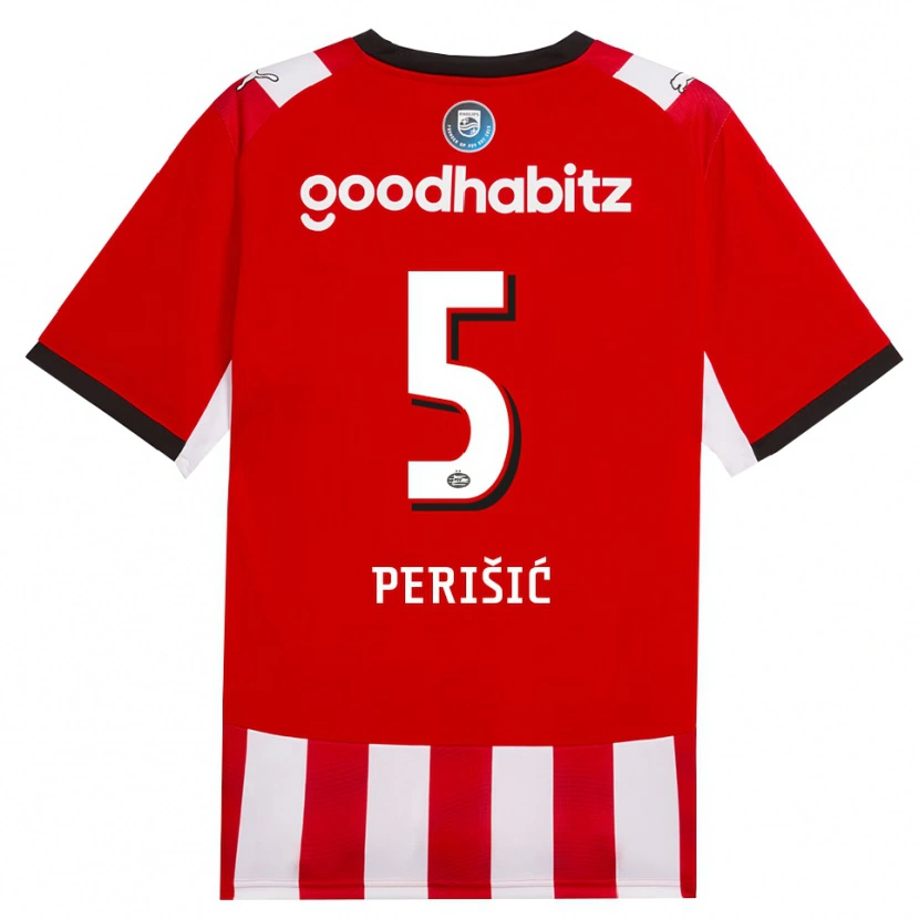 Danxen Homem Camisola Ivan Perišić #5 Vermelho Branco Preto Principal 2026/27 Camisa