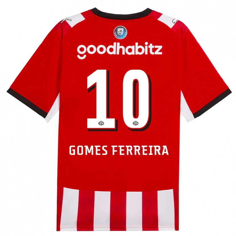 Danxen Homem Camisola Damian Gomes Ferreira #10 Vermelho Branco Preto Principal 2026/27 Camisa