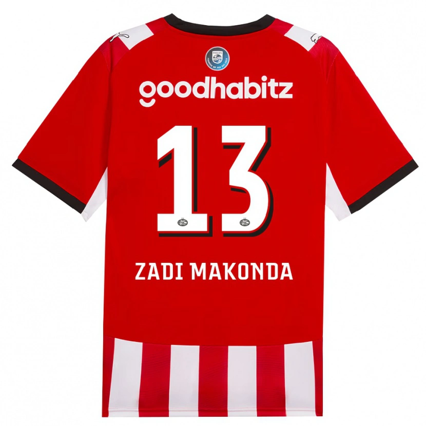 Danxen Homem Camisola David Zadi Makonda #13 Vermelho Branco Preto Principal 2026/27 Camisa