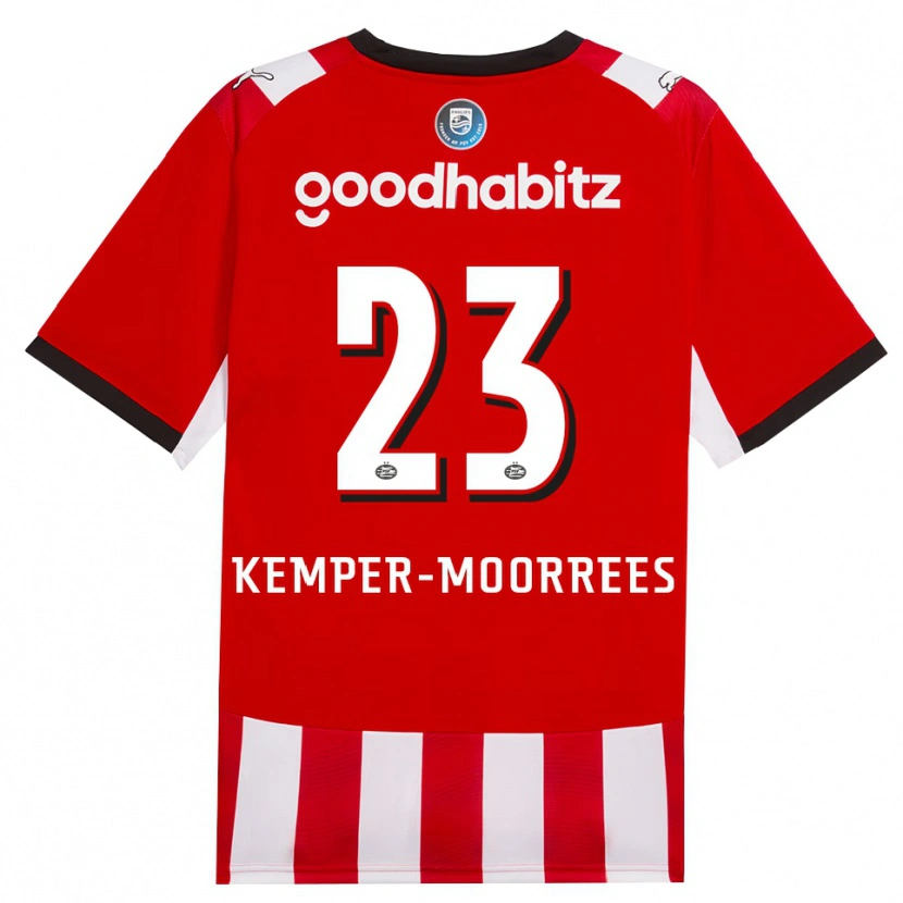 Danxen Homem Camisola Myrthe Kemper-Moorrees #23 Vermelho Branco Preto Principal 2026/27 Camisa
