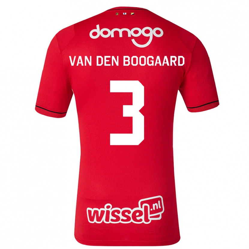 Danxen Homem Camisola Brian Van Den Boogaard #3 Vermelho Branco Preto Principal 2026/27 Camisa