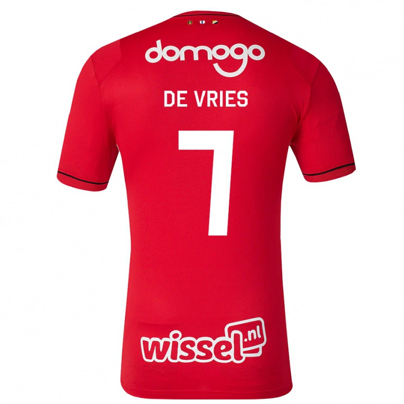 Danxen Homem Camisola Miles De Vries #7 Vermelho Branco Preto Principal 2026/27 Camisa