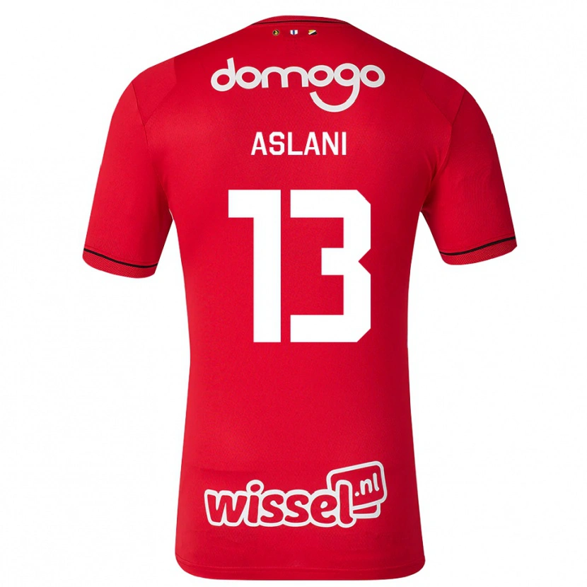 Danxen Homem Camisola Abdullah Aslani #13 Vermelho Branco Preto Principal 2026/27 Camisa