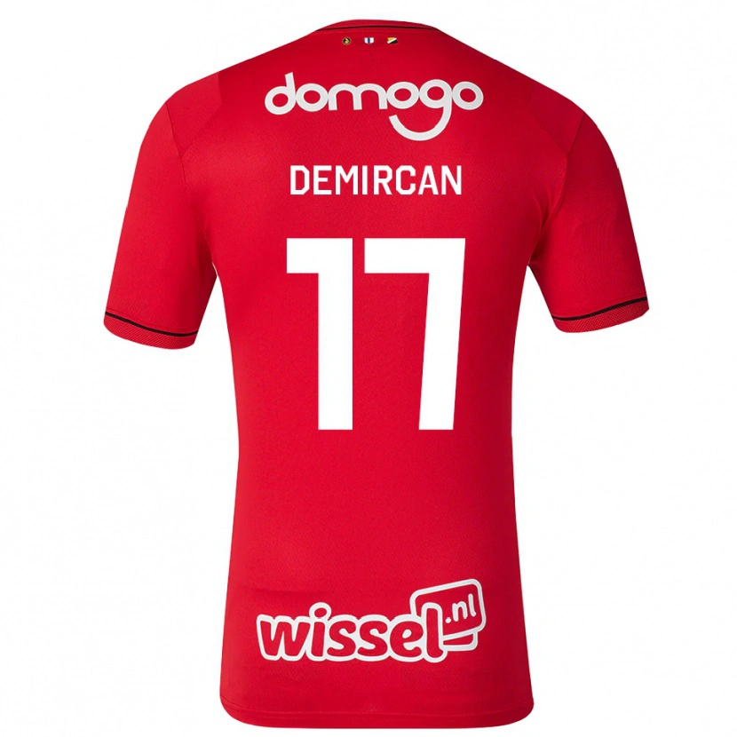 Danxen Homem Camisola Emirhan Demircan #17 Vermelho Branco Preto Principal 2026/27 Camisa