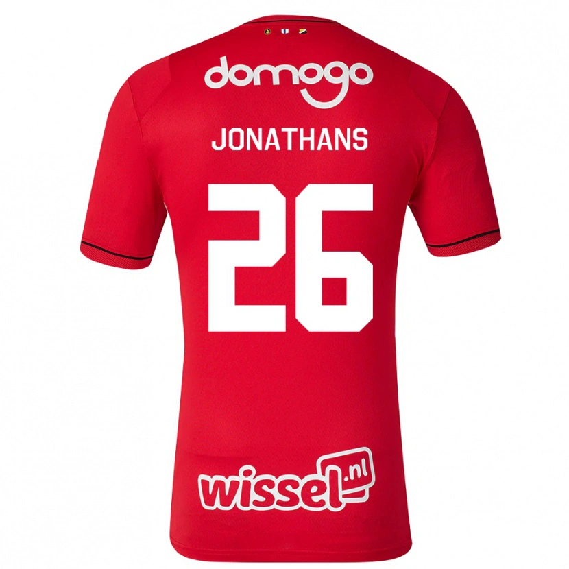 Danxen Homem Camisola Miliano Jonathans #26 Vermelho Branco Preto Principal 2026/27 Camisa