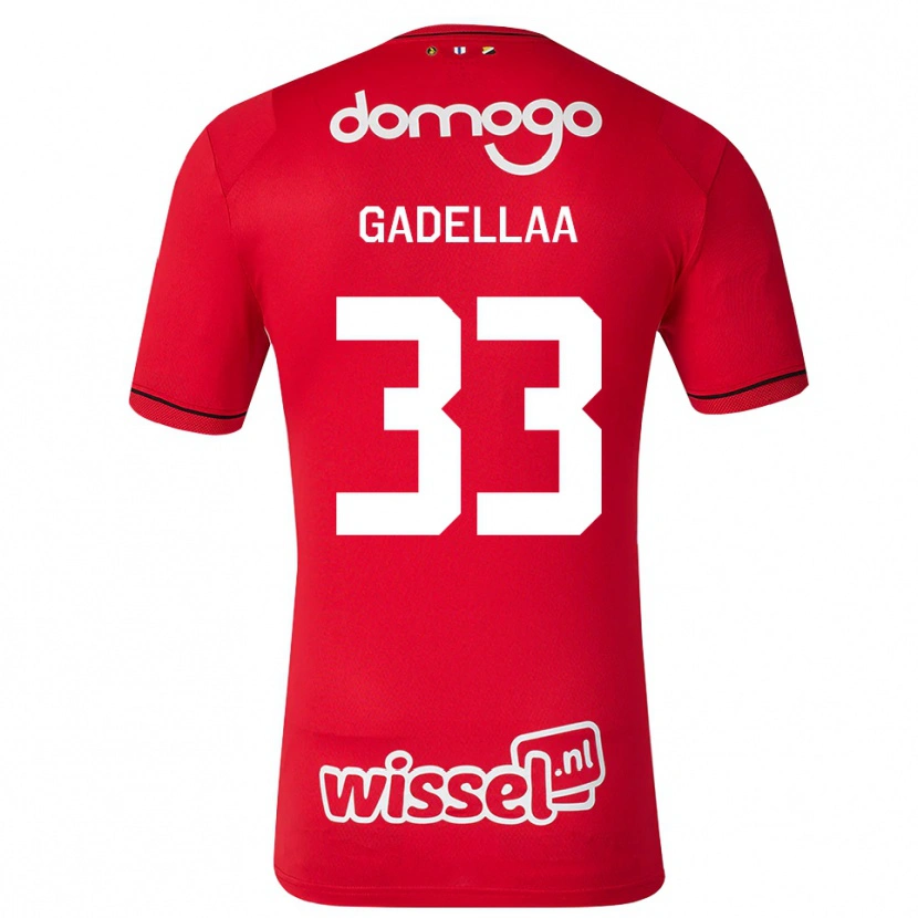 Danxen Homem Camisola Kevin Gadellaa #33 Vermelho Branco Preto Principal 2026/27 Camisa