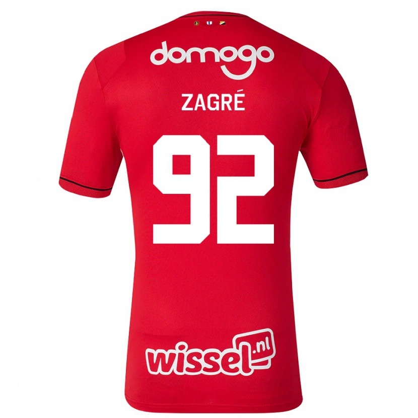 Danxen Homem Camisola Arthur Zagré #92 Vermelho Branco Preto Principal 2026/27 Camisa