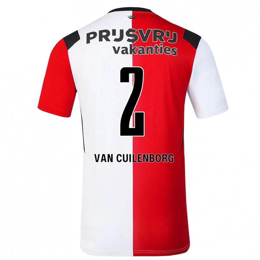 Danxen Homem Camisola Joshua Wilbrenninck-Van Cuilenborg #2 Vermelho Branco Preto Principal 2026/27 Camisa