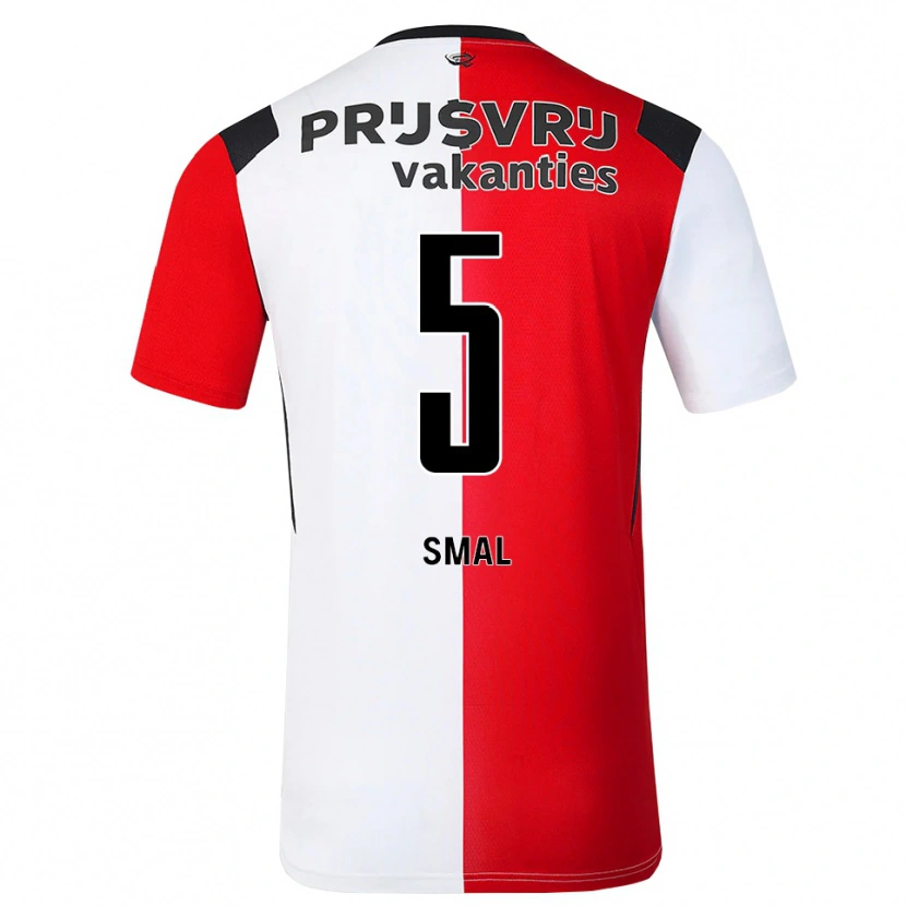Danxen Homem Camisola Gijs Smal #5 Vermelho Branco Preto Principal 2026/27 Camisa