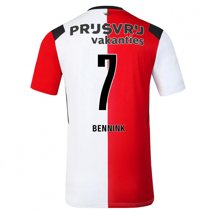 Danxen Homem Camisola Maxime Bennink #7 Vermelho Branco Preto Principal 2026/27 Camisa
