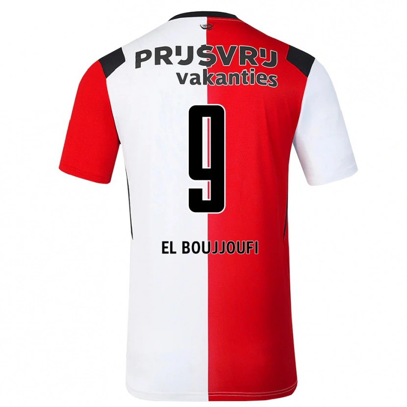 Danxen Homem Camisola Adnan El Boujjoufi #9 Vermelho Branco Preto Principal 2026/27 Camisa