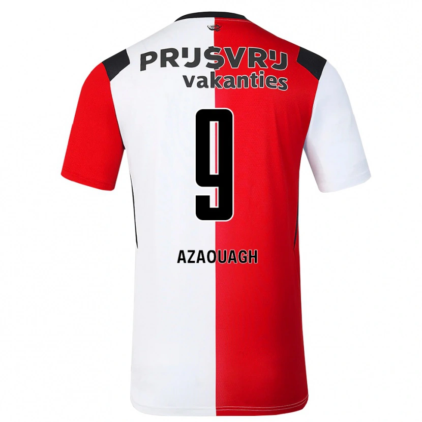 Danxen Homem Camisola Ilias Azaouagh #9 Vermelho Branco Preto Principal 2026/27 Camisa