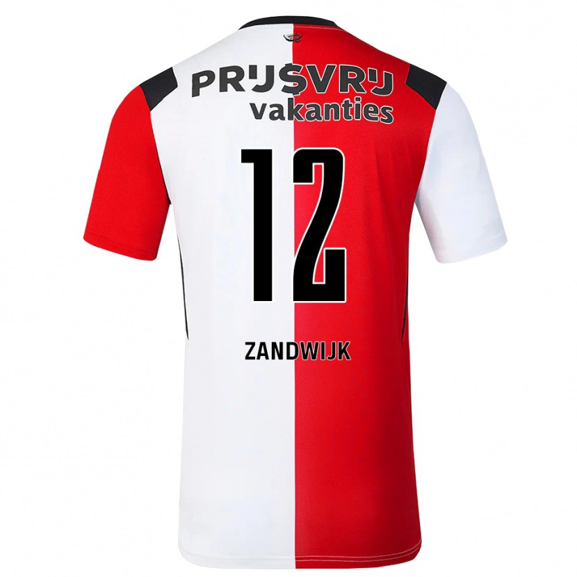 Danxen Homem Camisola Tim Zandwijk #12 Vermelho Branco Preto Principal 2026/27 Camisa