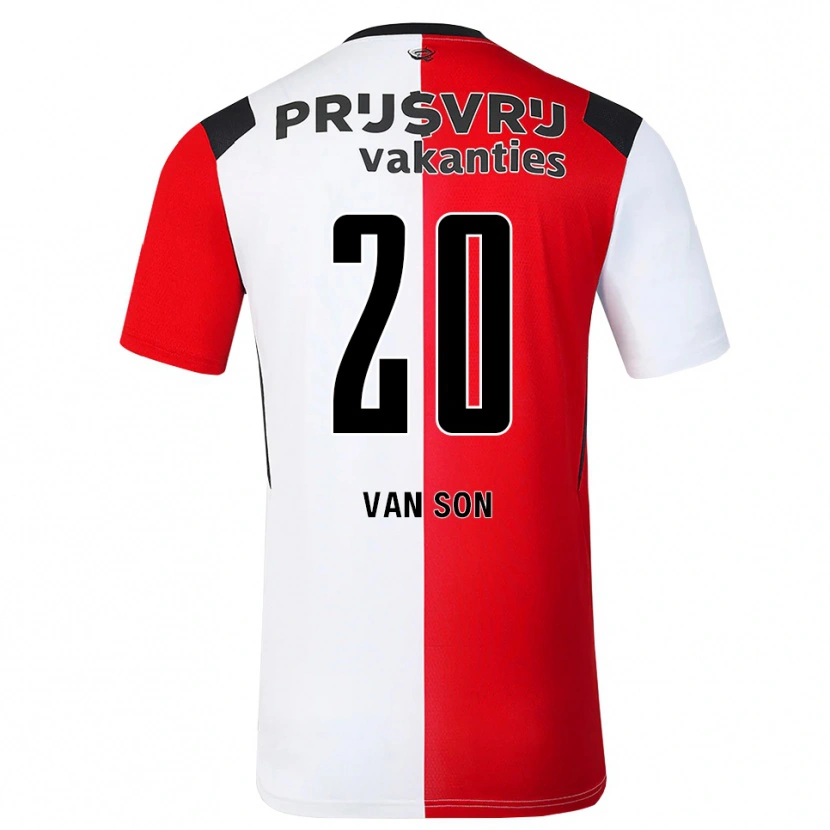 Danxen Homem Camisola Anne Van Son #20 Vermelho Branco Preto Principal 2026/27 Camisa