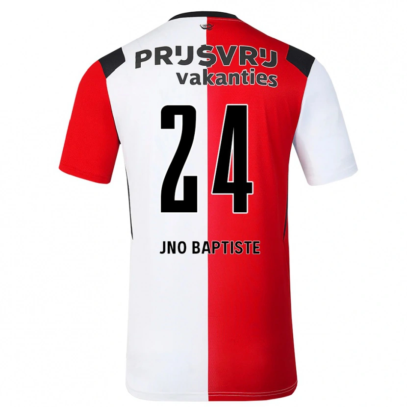 Danxen Homem Camisola Bridget Jno Baptiste #24 Vermelho Branco Preto Principal 2026/27 Camisa
