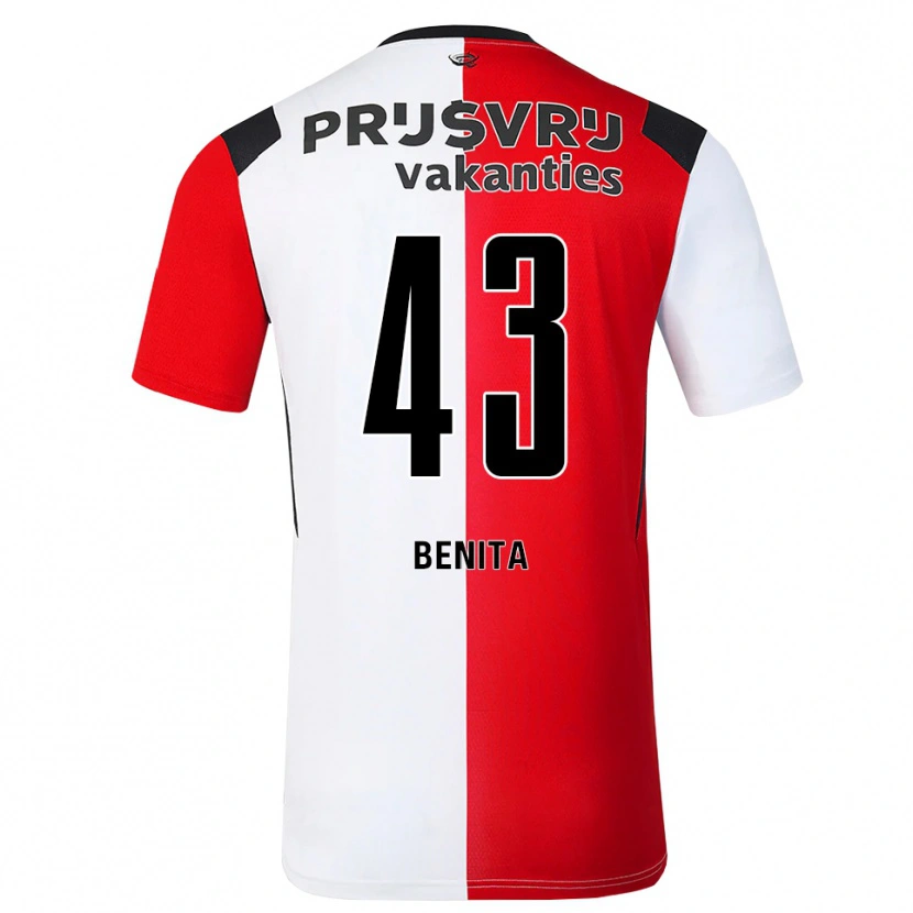 Danxen Homem Camisola Mimeirhel Benita #43 Vermelho Branco Preto Principal 2026/27 Camisa
