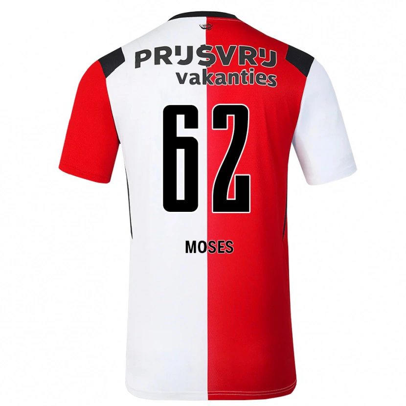 Danxen Homem Camisola Troy Moses #62 Vermelho Branco Preto Principal 2026/27 Camisa