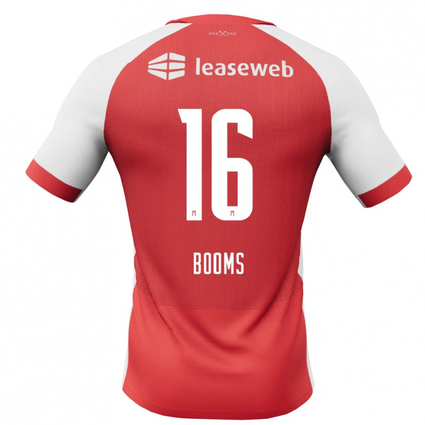 Danxen Homem Camisola Trinette Booms #16 Vermelho Branco Preto Principal 2026/27 Camisa