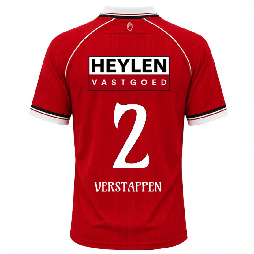 Danxen Homem Camisola Jayden Verstappen #2 Vermelho Branco Preto Principal 2026/27 Camisa