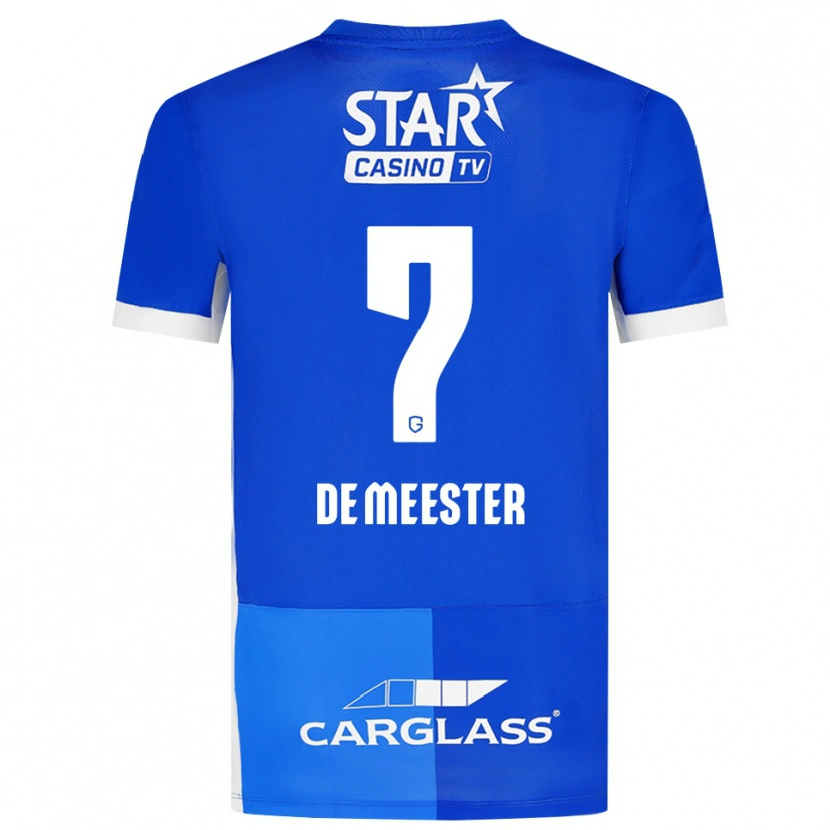Danxen Homem Camisola Thirsa De Meester #7 Mediumblue Royalblue Branco Principal 2026/27 Camisa
