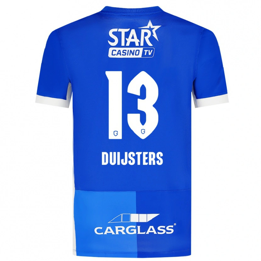 Danxen Homem Camisola Gwen Duijsters #13 Mediumblue Royalblue Branco Principal 2026/27 Camisa
