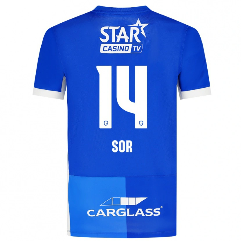 Danxen Homem Camisola Yira Sor #14 Mediumblue Royalblue Branco Principal 2026/27 Camisa