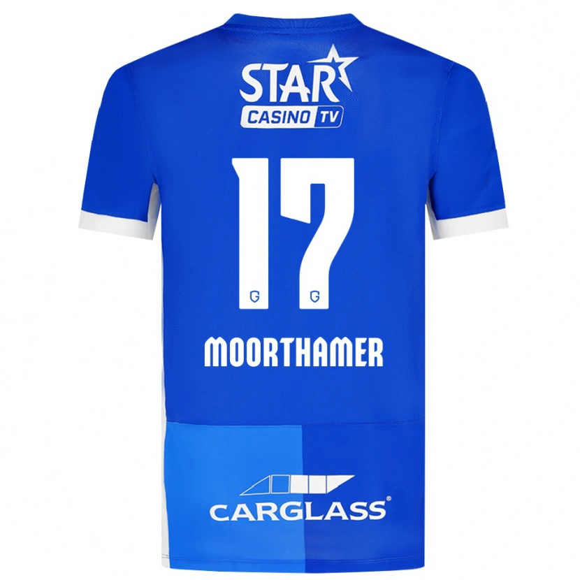 Danxen Homem Camisola Tinus Moorthamer #17 Mediumblue Royalblue Branco Principal 2026/27 Camisa