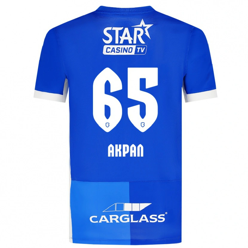 Danxen Homem Camisola Christian Akpan #65 Mediumblue Royalblue Branco Principal 2026/27 Camisa