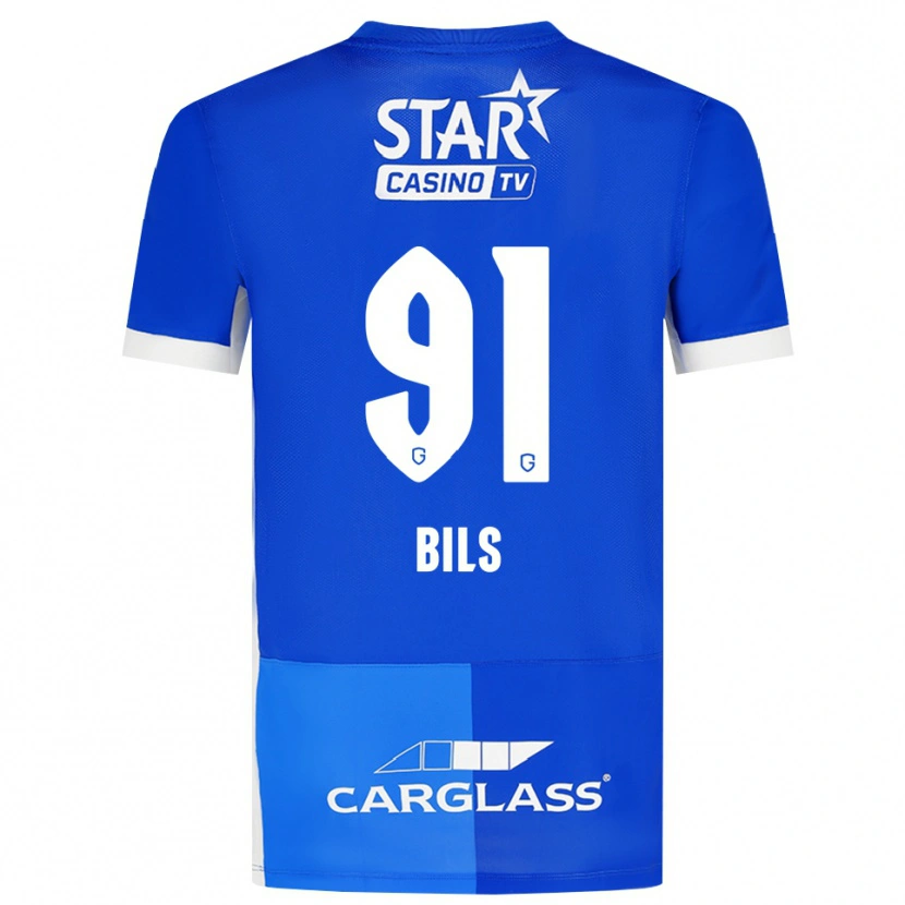 Danxen Homem Camisola Elise Bils #91 Mediumblue Royalblue Branco Principal 2026/27 Camisa