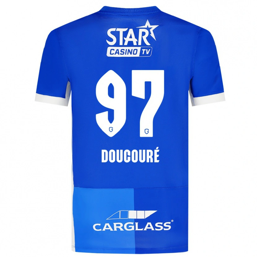 Danxen Homem Camisola Emile Doucouré #97 Mediumblue Royalblue Branco Principal 2026/27 Camisa