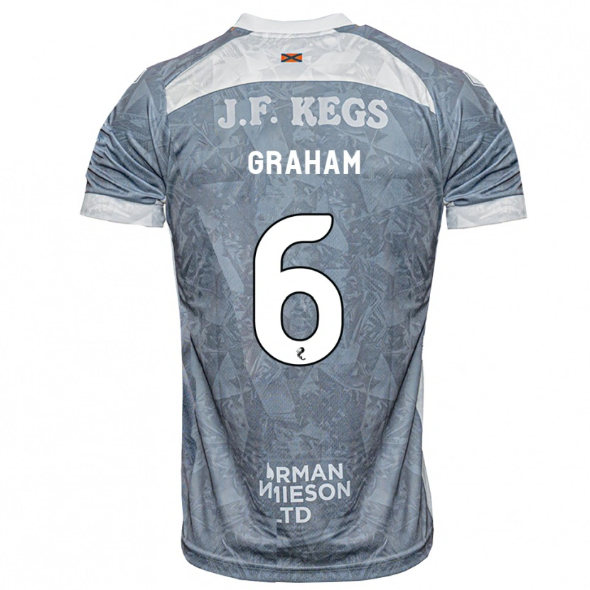 Danxen Homem Camisola Ross Graham #6 Cinza Ardósia Claro Alternativa 2026/27 Camisa