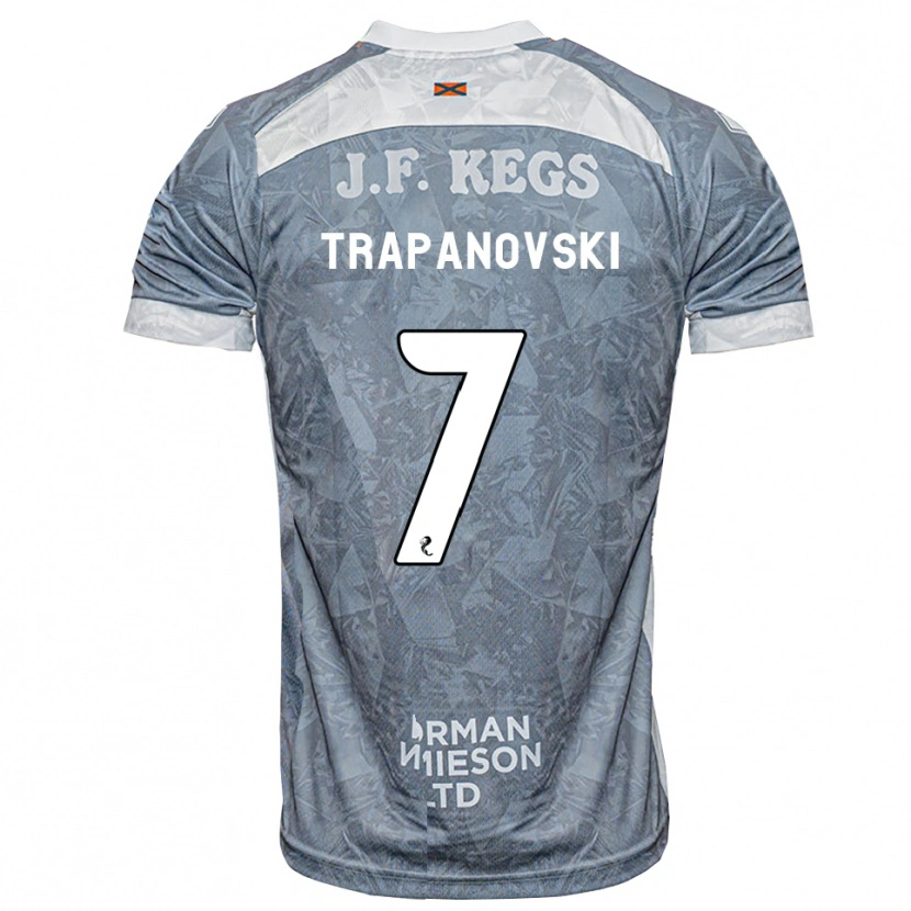 Danxen Homem Camisola Kristijan Trapanovski #7 Cinza Ardósia Claro Alternativa 2026/27 Camisa