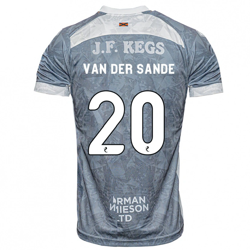 Danxen Homem Camisola Jort Van Der Sande #20 Cinza Ardósia Claro Alternativa 2026/27 Camisa