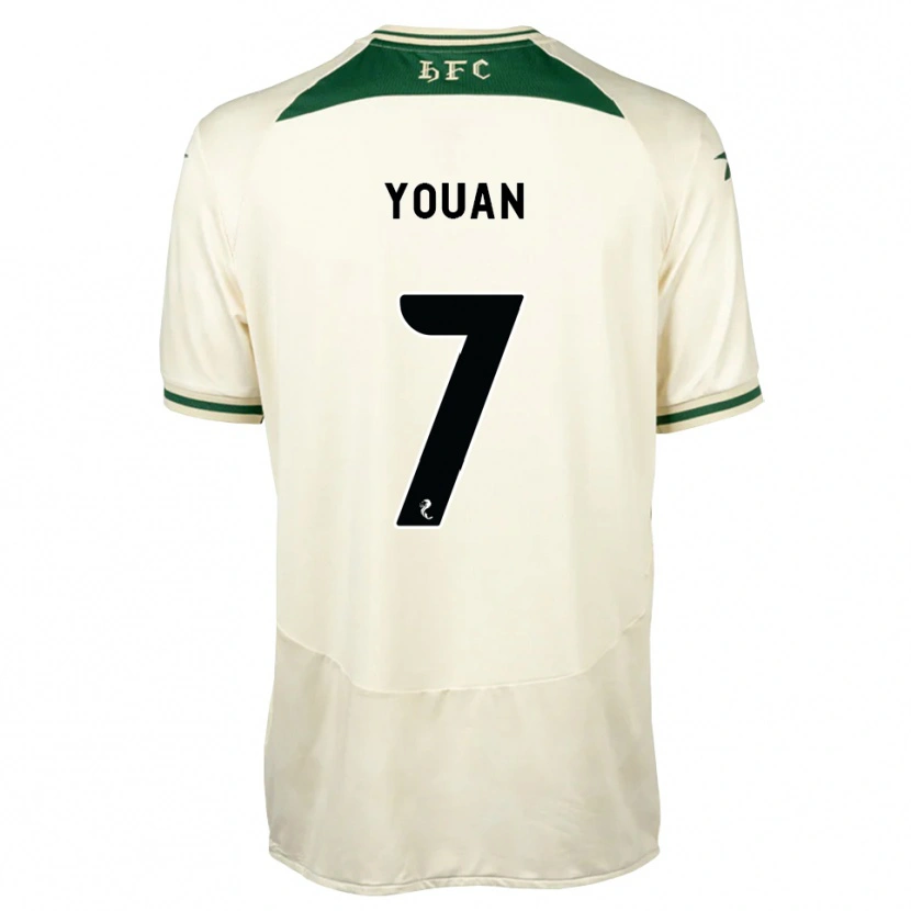 Danxen Homem Camisola Élie Youan #7 Branco Floresta Alternativa 2026/27 Camisa
