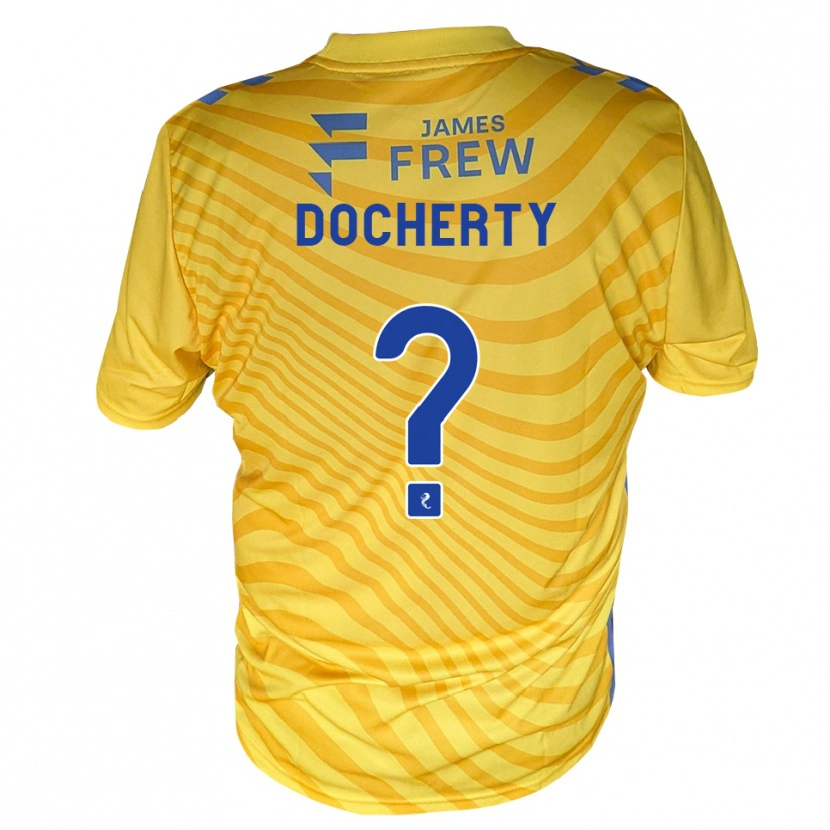 Danxen Homem Camisola Clare Docherty #0 Azul Real Amarelo Alternativa 2026/27 Camisa
