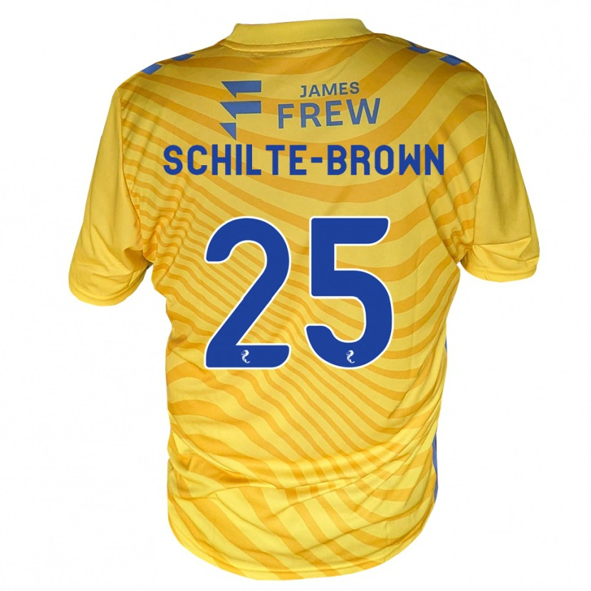 Danxen Homem Camisola Ethan Schilte-Brown #25 Azul Real Amarelo Alternativa 2026/27 Camisa