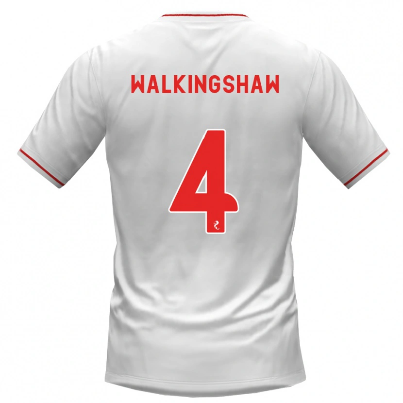 Danxen Homem Camisola Rachel Walkingshaw #4 Branco Vermelho Alternativa 2026/27 Camisa