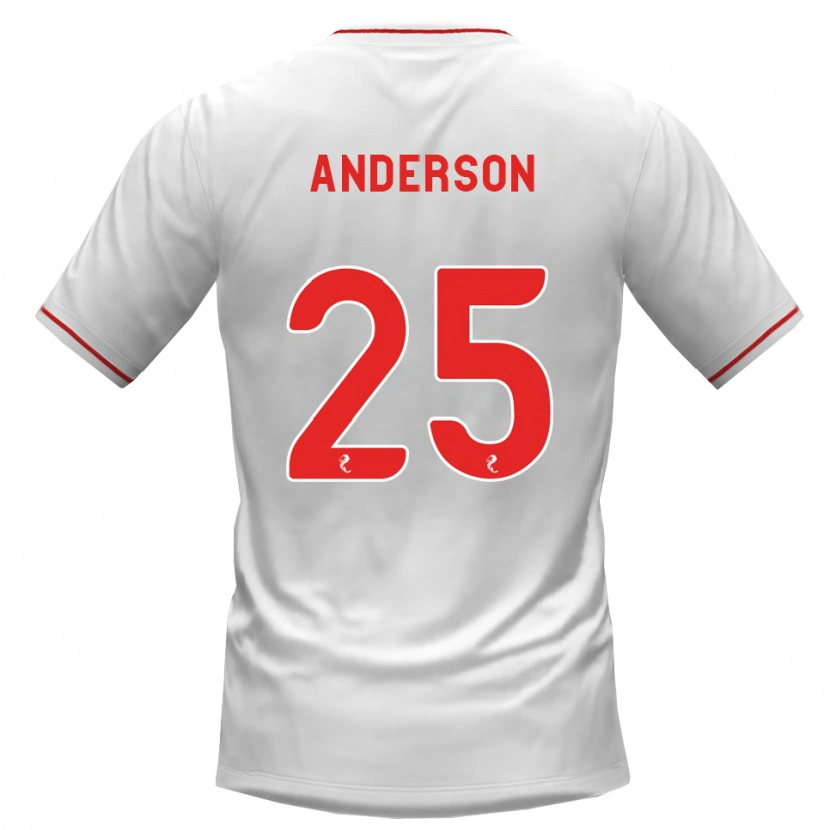 Danxen Homem Camisola Bruce Anderson #25 Branco Vermelho Alternativa 2026/27 Camisa