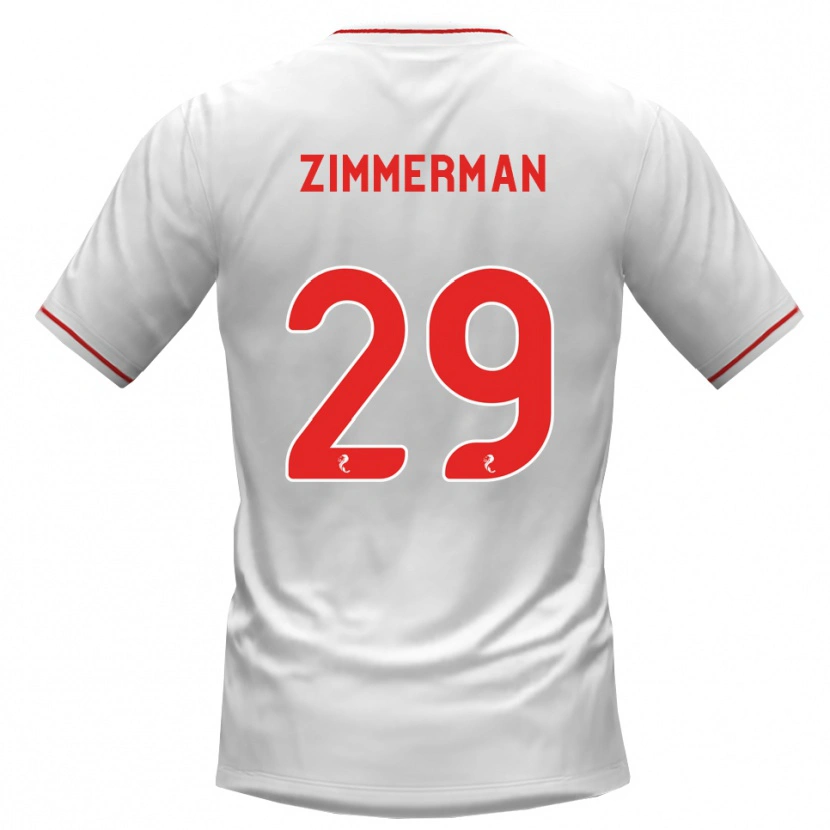 Danxen Homem Camisola Joshua Zimmerman #29 Branco Vermelho Alternativa 2026/27 Camisa