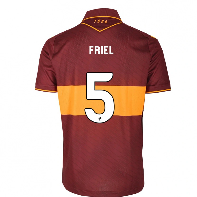 Danxen Homem Camisola Jon-Joe Friel #5 Laranja Marrom Alternativa 2026/27 Camisa