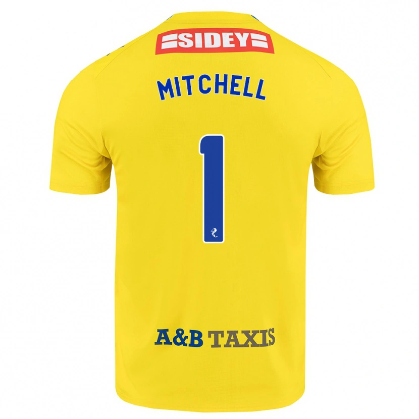 Danxen Homem Camisola Ellie Mitchell #1 Amarelo Azul Preto Alternativa 2026/27 Camisa