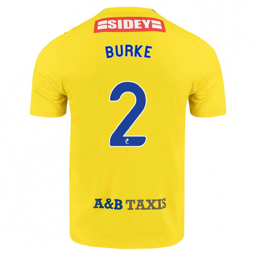 Danxen Homem Camisola Fallon Burke #2 Amarelo Azul Preto Alternativa 2026/27 Camisa