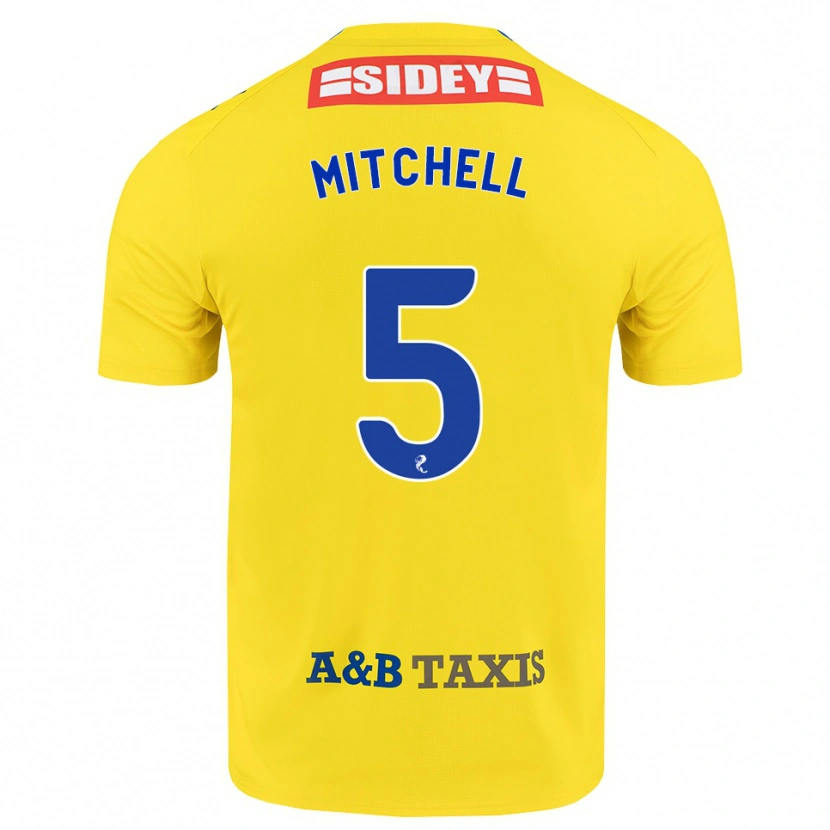 Danxen Homem Camisola Zach Mitchell #5 Amarelo Azul Preto Alternativa 2026/27 Camisa