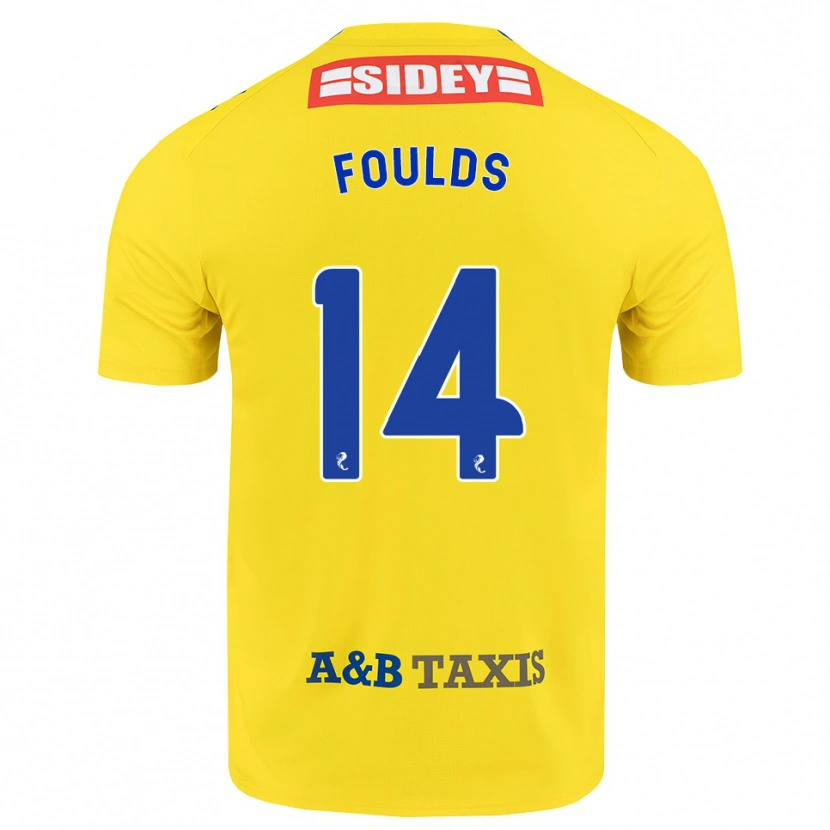 Danxen Homem Camisola Matty Foulds #14 Amarelo Azul Preto Alternativa 2026/27 Camisa