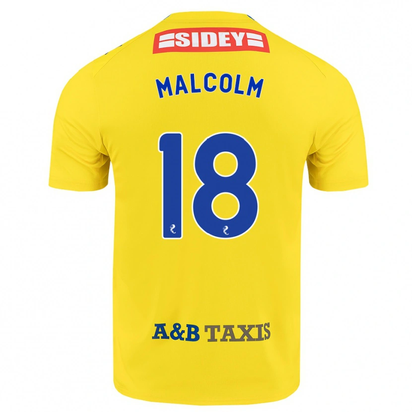 Danxen Homem Camisola Jodie Malcolm #18 Amarelo Azul Preto Alternativa 2026/27 Camisa
