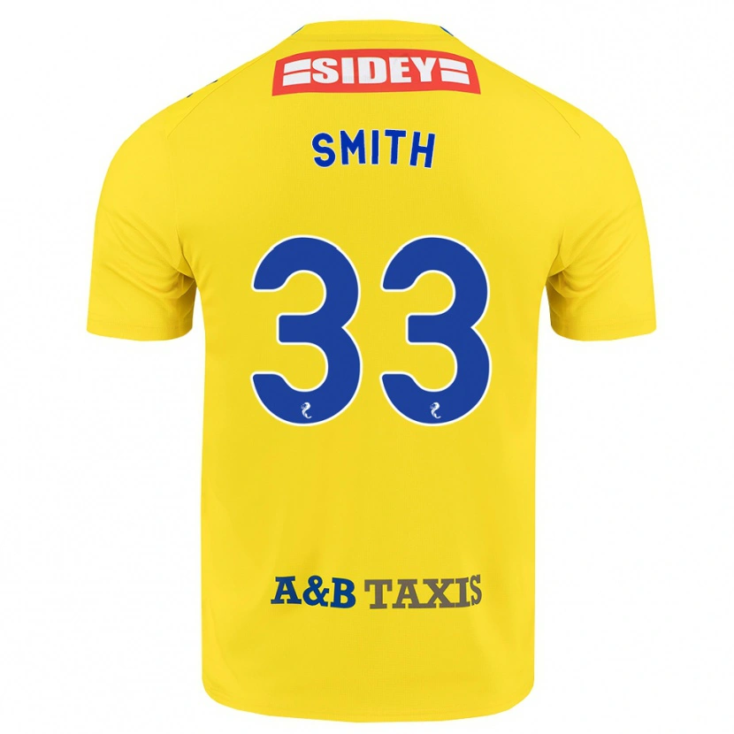 Danxen Homem Camisola Liam Smith #33 Amarelo Azul Preto Alternativa 2026/27 Camisa