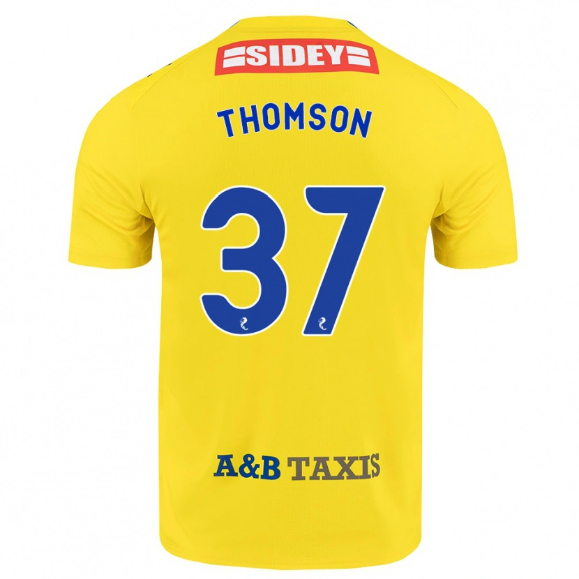 Danxen Homem Camisola Kyle Thomson #37 Amarelo Azul Preto Alternativa 2026/27 Camisa