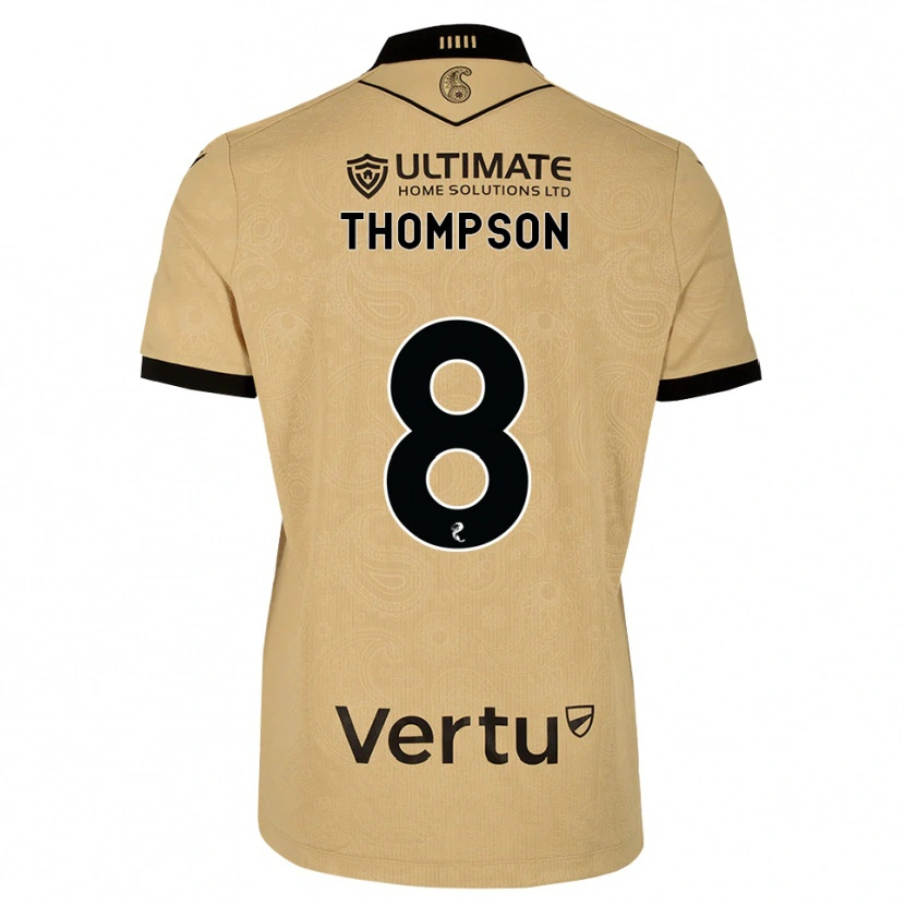 Danxen Homem Camisola Struan Thompson #8 Madeira Queimada Preto Alternativa 2026/27 Camisa