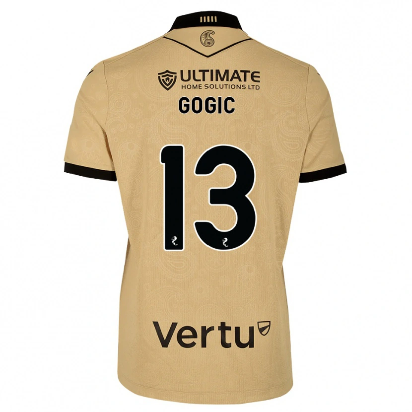 Danxen Homem Camisola Alex Gogic #13 Madeira Queimada Preto Alternativa 2026/27 Camisa